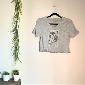 Cropped Rock N Roll Graphic Tee